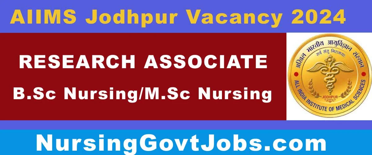 AIIMS Jodhpur Research Associate Vacancy 2024