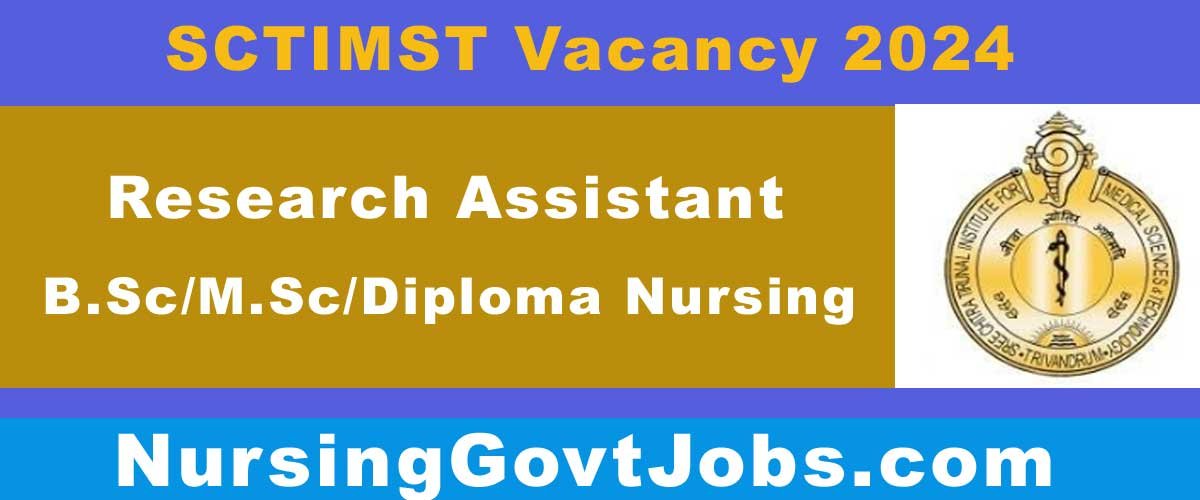 SCTIMST Research Assistant Vacancy 2024