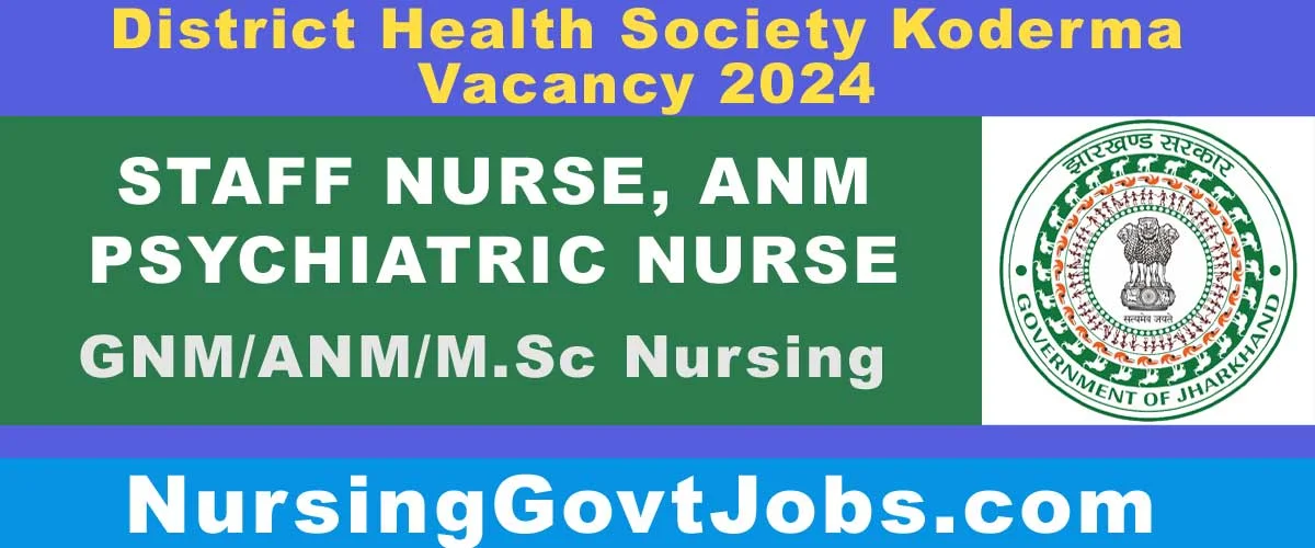 DHS Koderma Staff Nurse Vacancy 2024