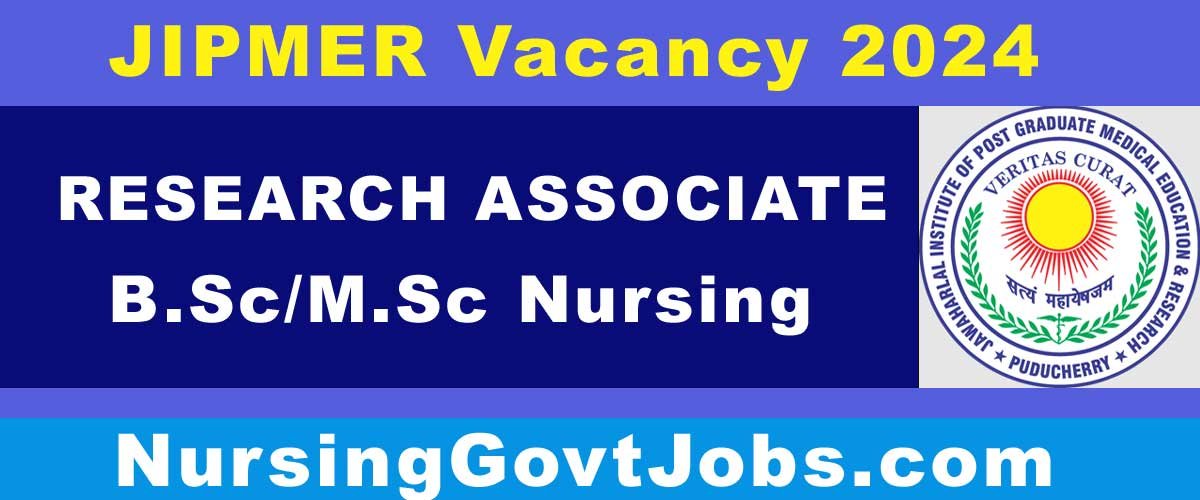 JIPMER Research Associate Vacancy 2024