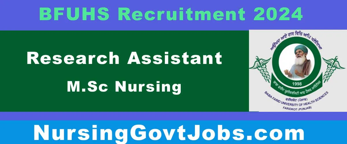 BFUHS Research Assistant Vacancy 2024