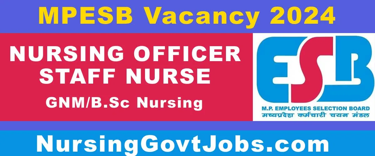MPESB Nursing Officer Vacancy 2024
