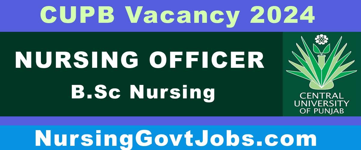 CUPB Nursing Officer Vacancy 2024 