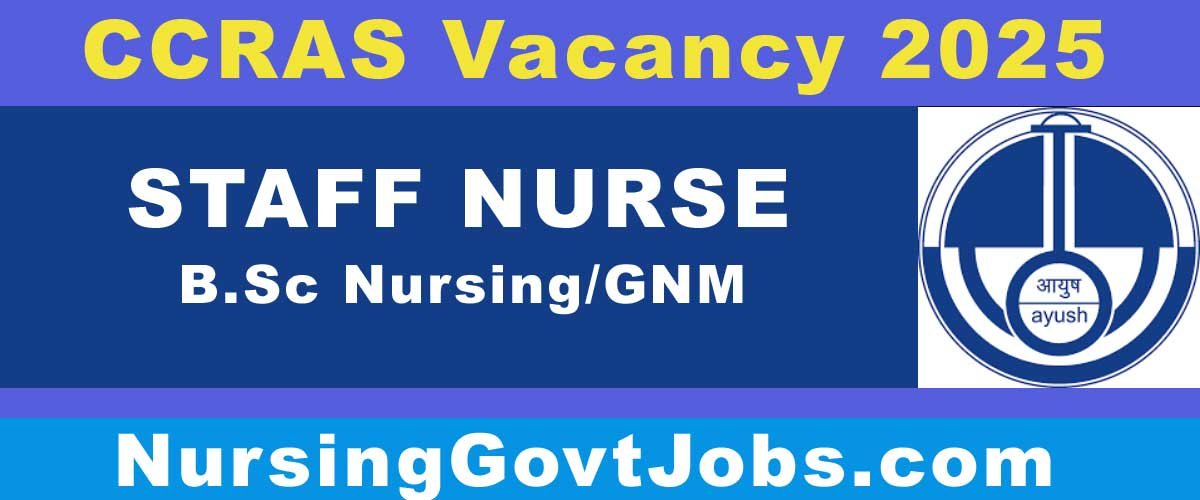 CCRAS Staff Nurse Vacancy 2025